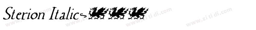 Sterion Italic字体转换 Sterion Italic字体转换